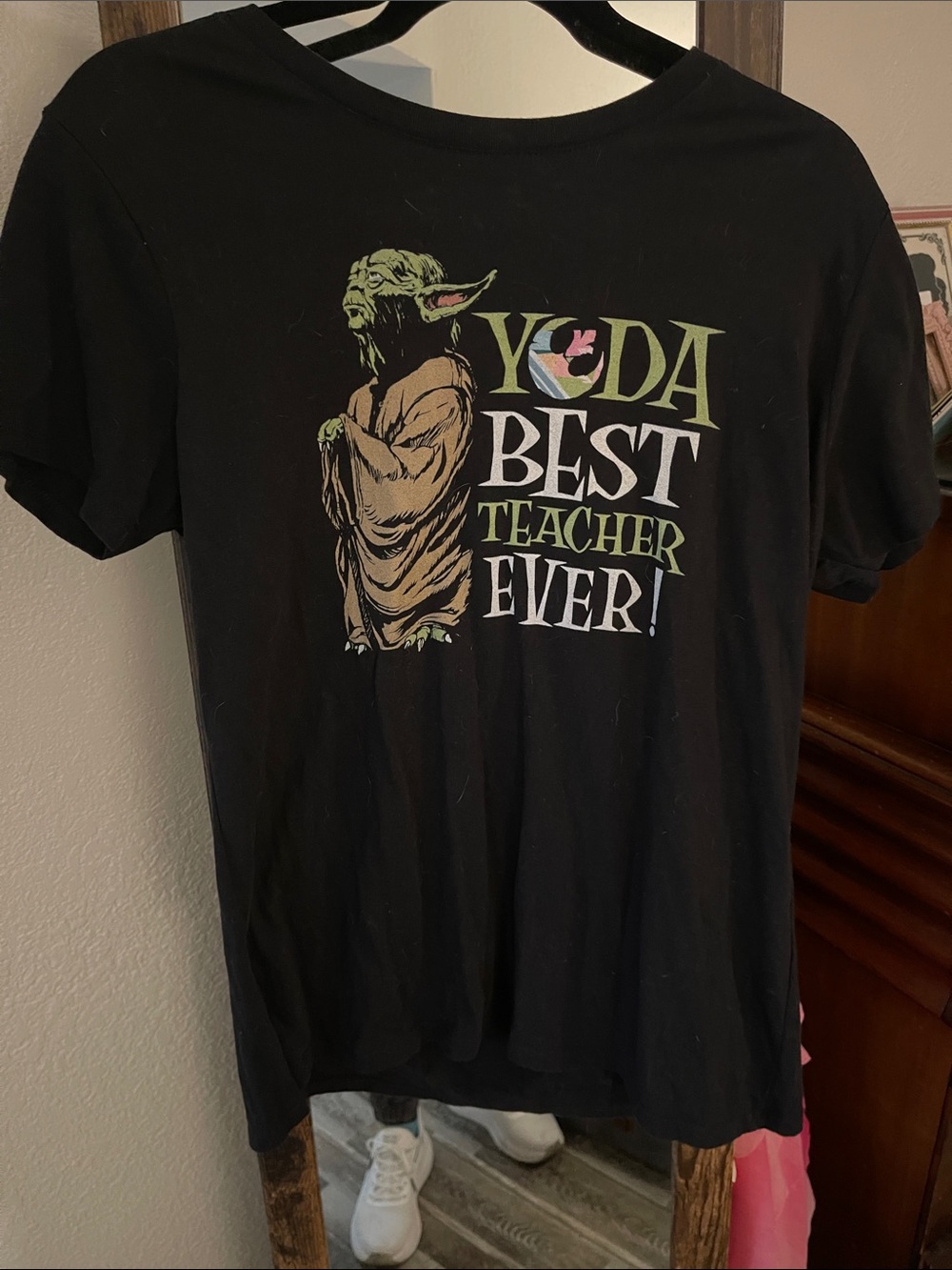 Port and Company Black "Yoda Best Teacher Ever" Graphic Tee